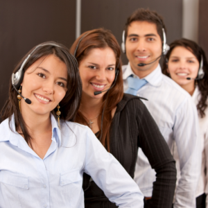 Receptionists at a call center