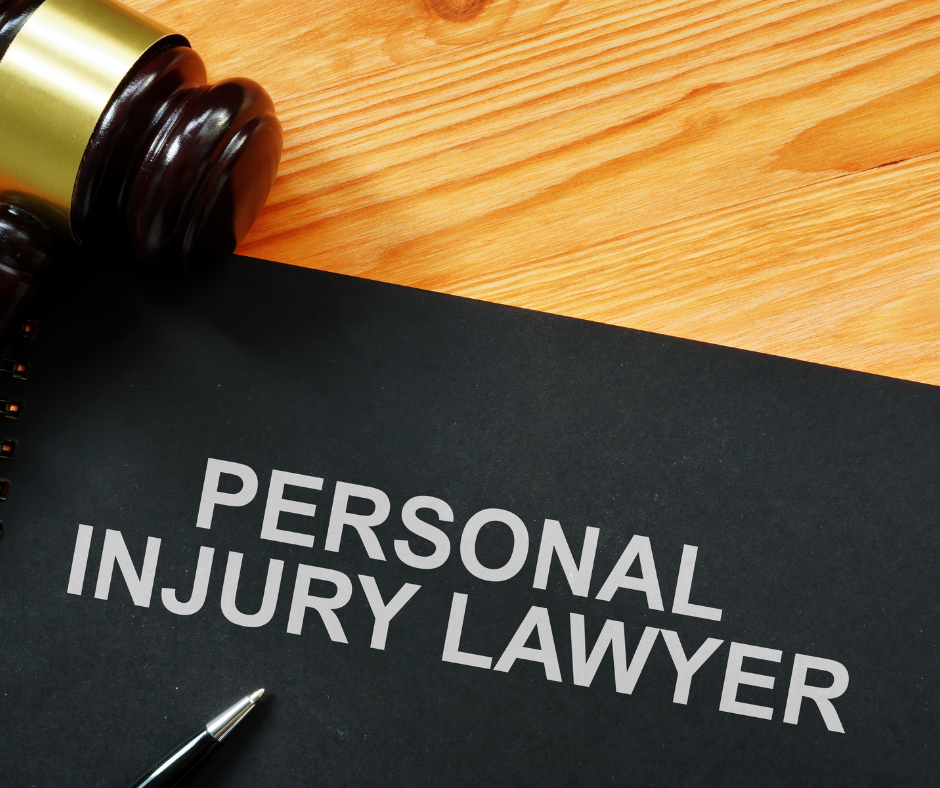 notebook with the words personal injury lawyer